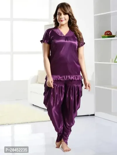 Buy Black Satin Silk Salwar Suit Punjabi Patiala Shalwar Silk Lace Work Suit  Dupatta Custom Stitched Dress for Girls Women Dress Online in India - Etsy